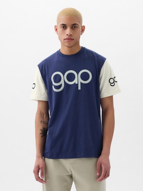 GAPロゴ カラーブロック Tシャツ(ユニセックス)